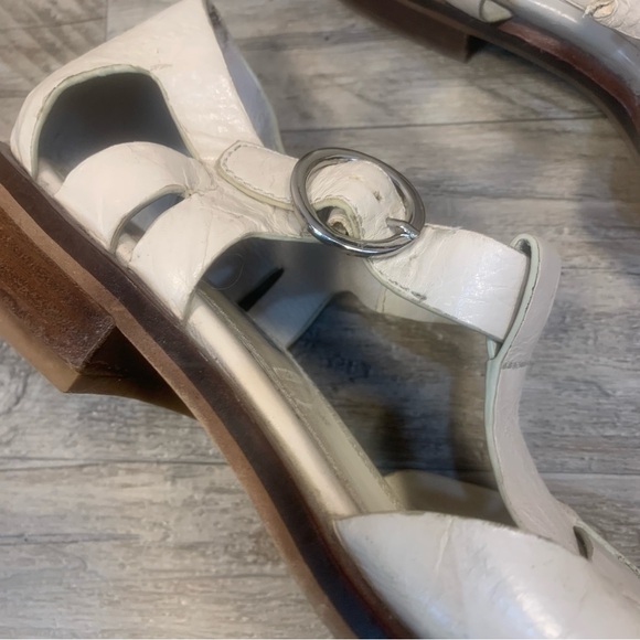 Elvio Zanon Anthropologie Cream Leather Fisherman Sandals - Picture 8 of 13